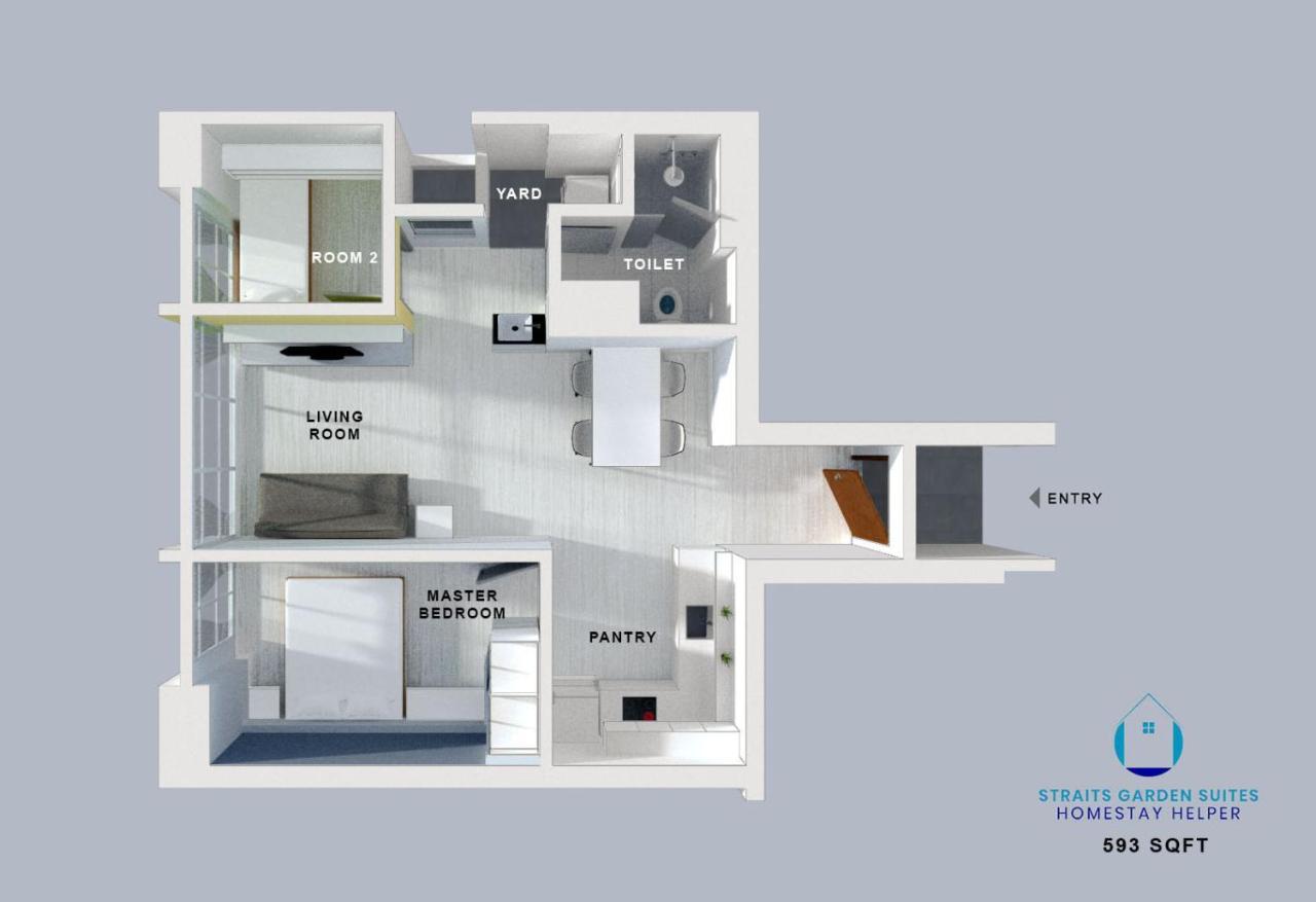 Straits Garden Suites By The Homestay Helper George Town Dış mekan fotoğraf